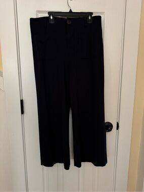 LC Lauren Conrad Navy Blue Wide-Leg Trousers